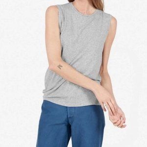 Everlane XS Sleeveless Muscle Tank, Heather Gray